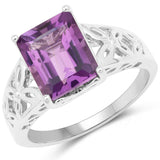 2.65 Carat Genuine Amethyst .925 Sterling Silver Ring