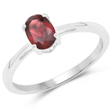 0.96 ct. Genuine Garnet .925 Sterling Silver Ring