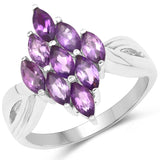 1.35 ct. Genuine Amethyst .925 Sterling Silver Ring