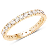 0.90 Carat Genuine TTLB Diamond 14K Yellow Gold Ring
