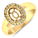 0.22 Carat Genuine White Diamond 14K Yellow Gold Ring