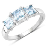 1.75 Carat Genuine Blue Topaz .925 Sterling Silver Ring