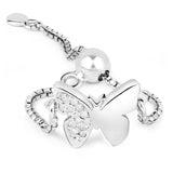 0.04 ct. Genuine White Diamond .925 Sterling Silver Ring