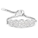0.18 Carat Genuine White Diamond .925 Sterling Silver Ring