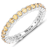 0.81 ct. Genuine Citrine .925 Sterling Silver Ring