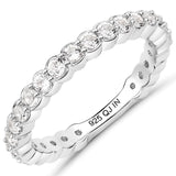 1.04 Carat Genuine White Topaz .925 Sterling Silver Ring