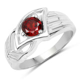 0.75 Carat Genuine Garnet .925 Sterling Silver Ring