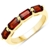 1.60 ct. Genuine Garnet .925 Sterling Silver Ring