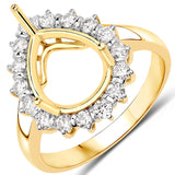 0.48 ct. Genuine White Diamond 14K Yellow Gold Ring