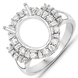 0.83 Carat Genuine White Diamond 14K White Gold Ring