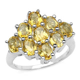 2.97 Carat Genuine Citrine .925 Sterling Silver Ring