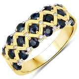 1.02 ct. Genuine Blue Sapphire .925 Sterling Silver Ring