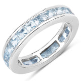 4.75 Carat Genuine Blue Topaz .925 Sterling Silver Ring