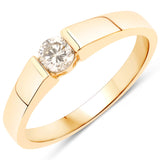 0.25 Carat Genuine TTLB Diamond 14K Yellow Gold Ring
