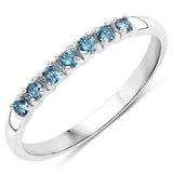 0.22 Carat Genuine Blue Diamond 14K White Gold Ring (SI1-SI2)
