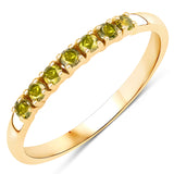 0.22 ct. Genuine Dark Yellow Diamond 14K Yellow Gold Ring for women (I1-I2)