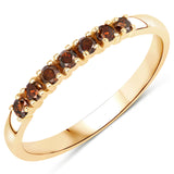 0.24 Carat Genuine Red Diamond 14K Yellow Gold Ring (SI1-SI2)