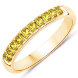 0.35 Carat Genuine Yellow Diamond 14K Yellow Gold Ring (SI1-SI2)
