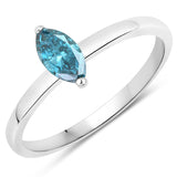 0.45 ct. Genuine Blue Diamond 14K White Gold Ring