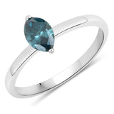 0.58 Carat Genuine Blue Diamond 14K White Gold Ring