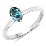 0.86 Carat Genuine Blue Diamond 14K White Gold Ring