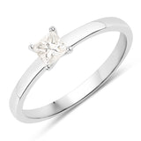0.25 Carat Genuine White Diamond 14K White Gold Ring