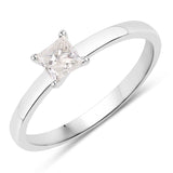 0.30 Carat Genuine White Diamond 14K White Gold Ring