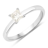 0.35 Carat Genuine White Diamond 14K White Gold Ring