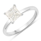 1.06 Carat Genuine White Diamond 14K White Gold Ring