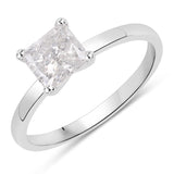 1.18 Carat Genuine White Diamond 14K White Gold Ring