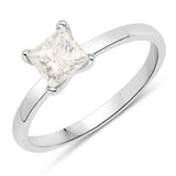 0.61 ct. Genuine White Diamond 14K White Gold Ring