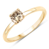 0.54 Carat Genuine LB Diamond 14K Yellow Gold Ring