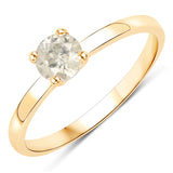 0.48 Carat Genuine LB Diamond 14K Yellow Gold Ring