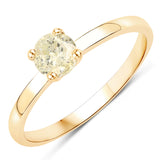 0.49 Carat Genuine LB Diamond 14K Yellow Gold Ring