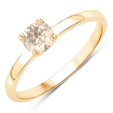 0.51 Carat Genuine LB Diamond 14K Yellow Gold Ring
