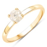 0.53 Carat Genuine LB Diamond 14K Yellow Gold Ring
