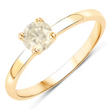 0.55 Carat Genuine LB Diamond 14K Yellow Gold Ring