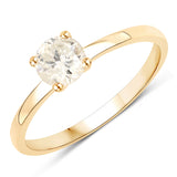 0.62 Carat Genuine LB Diamond 14K Yellow Gold Ring