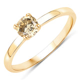 0.53 Carat Genuine TLB Diamond 14K Yellow Gold Ring