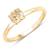 0.62 Carat Genuine TLB Diamond 14K Yellow Gold Ring