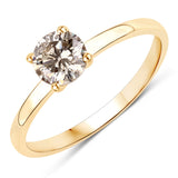 0.69 Carat Genuine TLB Diamond 14K Yellow Gold Ring