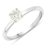 0.41 Carat Genuine White Diamond 14K White Gold Ring