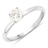 0.61 ct. Genuine White Diamond 14K White Gold Ring for women