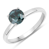1.05 Carat Genuine Blue Diamond 14K White Gold Ring