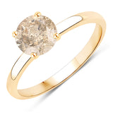 1.17 Carat Genuine TLB Diamond 14K Yellow Gold Ring