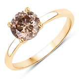 1.46 Carat Genuine TLB Diamond 14K Yellow Gold Ring