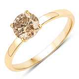 0.98 Carat Genuine TLB Diamond 14K Yellow Gold Ring