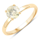 1.03 Carat Genuine TLC Diamond 14K Yellow Gold Ring