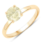 1.28 Carat Genuine TLC Diamond 14K Yellow Gold Ring