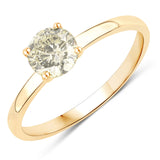 0.71 Carat Genuine TLC Diamond 14K Yellow Gold Ring